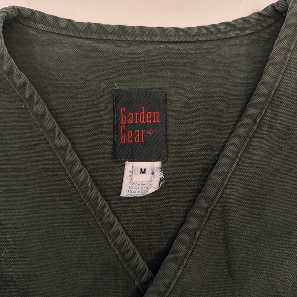 Vintage garden gear button up green utility vest - Picture 2 of 3